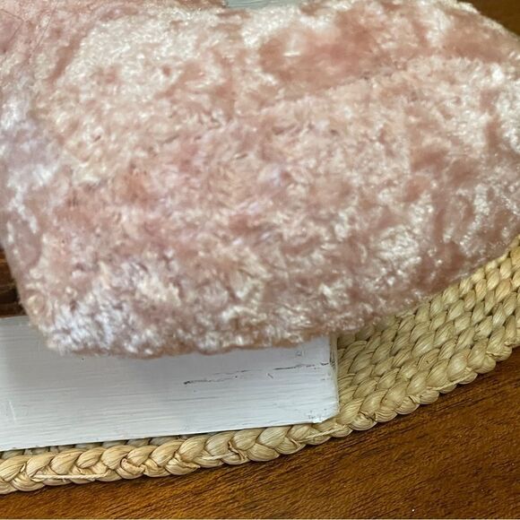 Vintage Chantilly Lane PBC LOVE PLUSH Pink Velvet Stuffed Bear Hat and Necklace - Picture 6 of 16